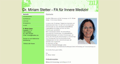 Desktop Screenshot of dr-stetter-miriam.com